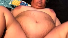 Asian amateur mature woman get fat man on sofa
