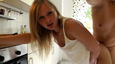 Anal blonde teen plugged then fucked