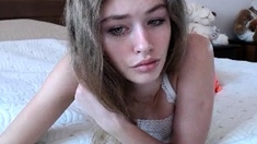 Curly Blonde Teen Records Solo Dildo Masturbation More at